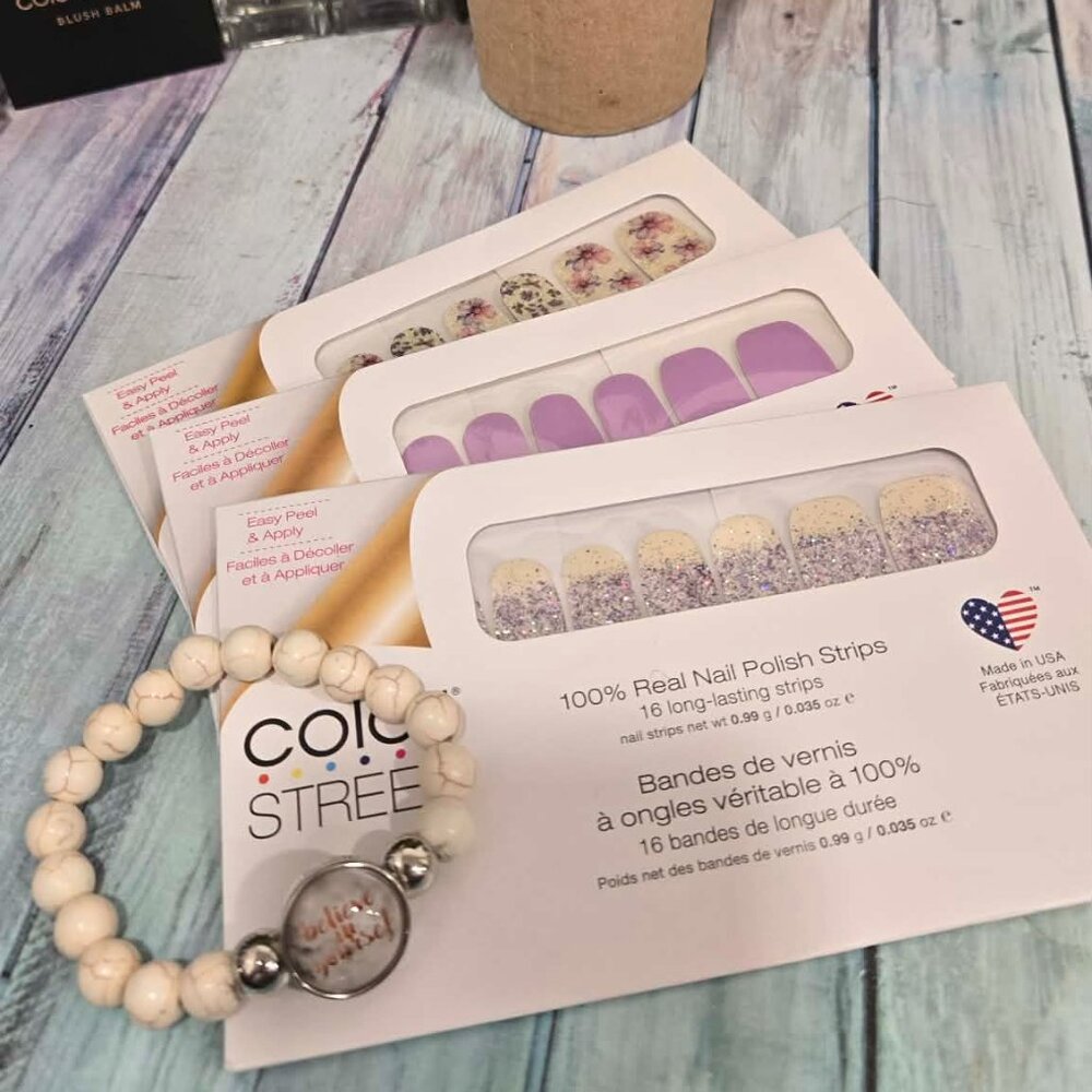 Color Street Purple Press on Nail Design Bundle